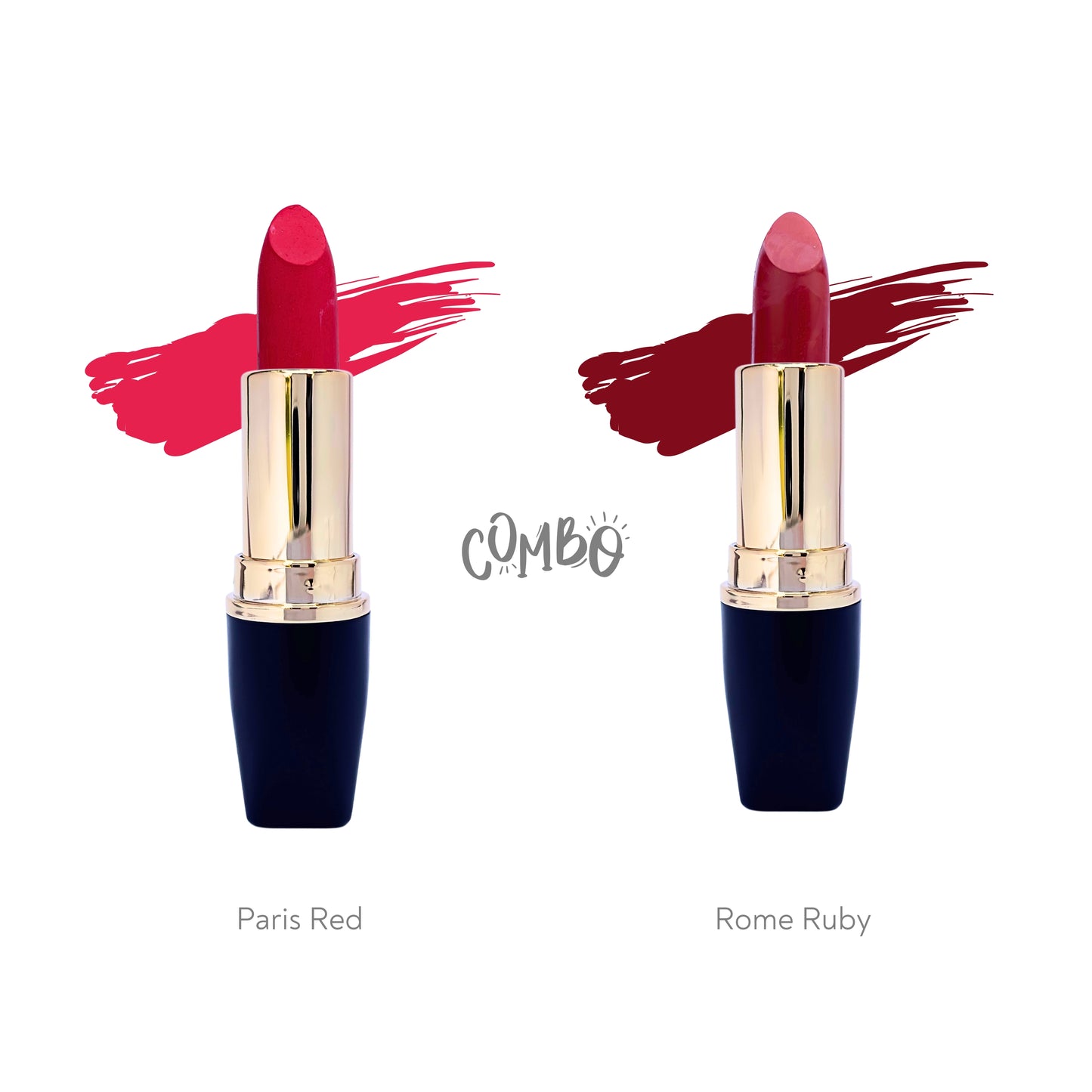 Gold Halo Matte Lipstick | Paris Red + Rome Ruby