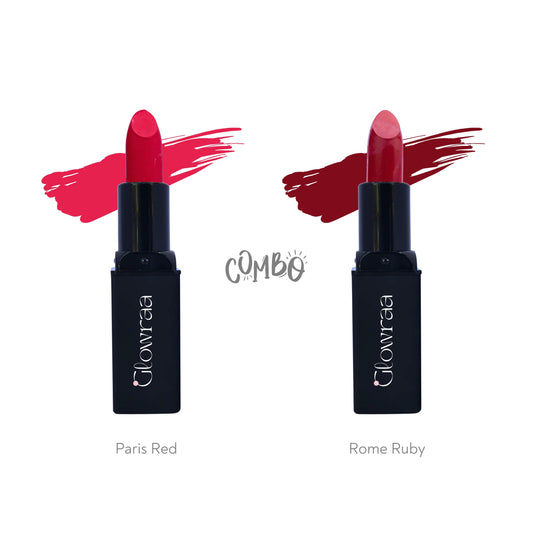 Black Luxe Matte Lipstick | Paris Red + Rome Ruby