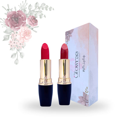 Gold Halo Matte Lipstick | Paris Red + Rome Ruby