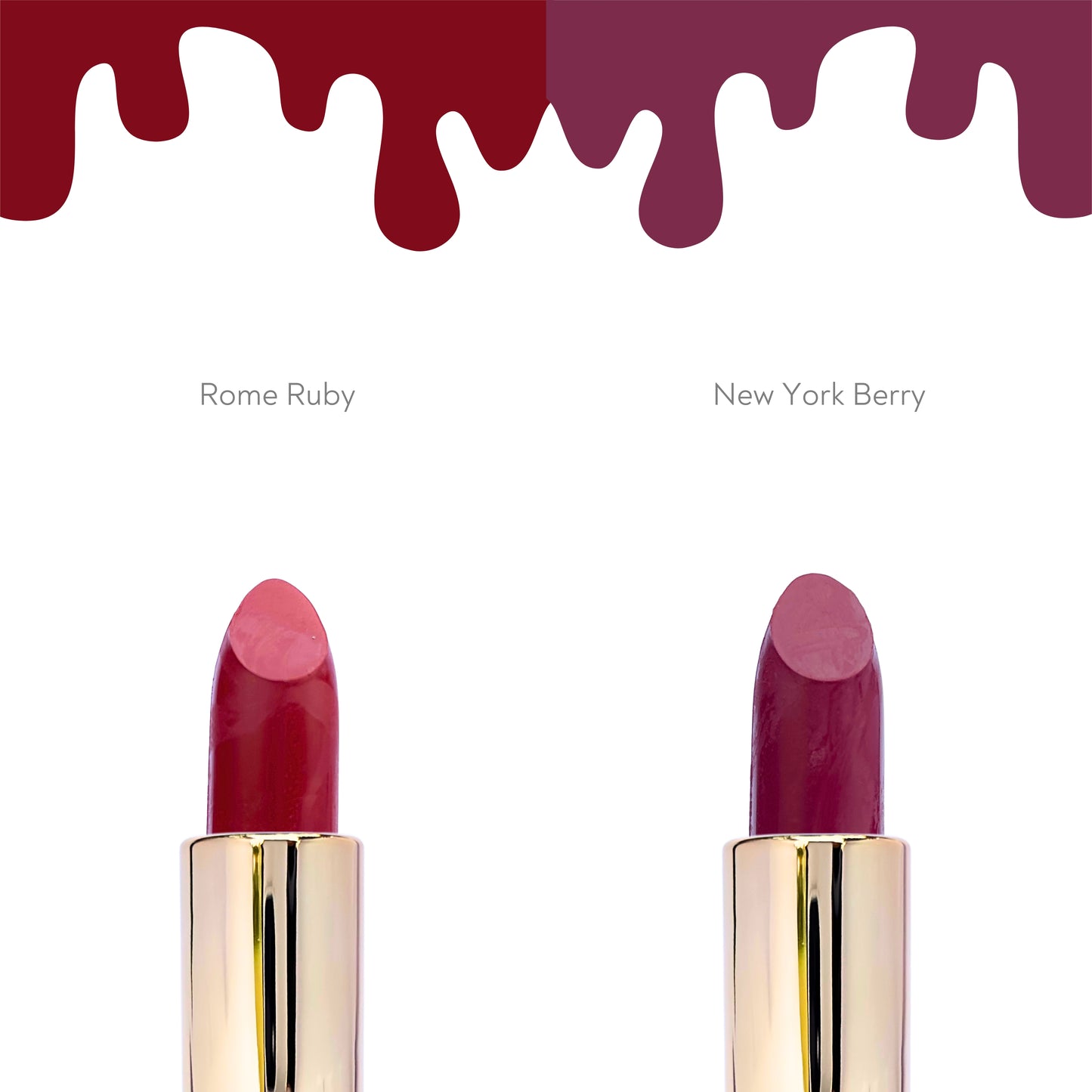 Gold Halo Matte Lipstick | New York Berry + Rome Ruby