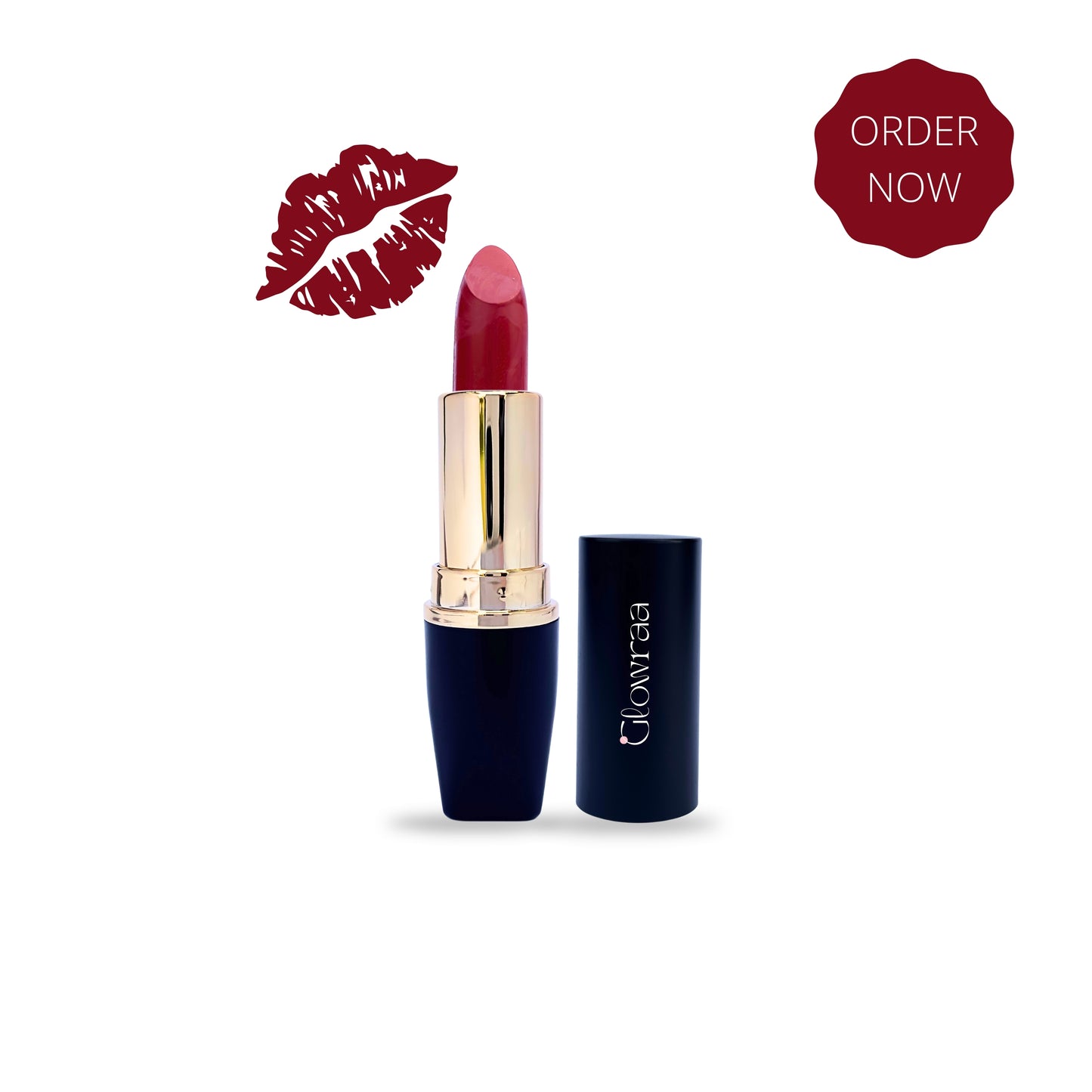 Gold Halo Matte Lipstick | Rome Ruby